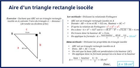 Aire d un triangle isocèle