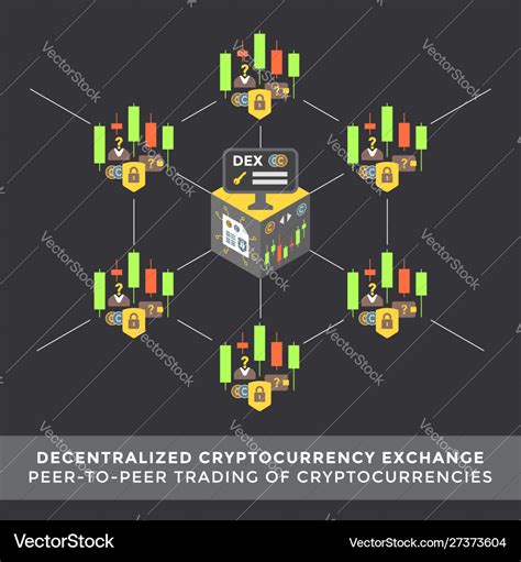 Cryptocurrency Blockchain Technology Concept Vector Image