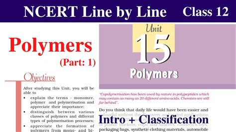 Polymers Chemistry Class 12 Polymers Introduction And Classification