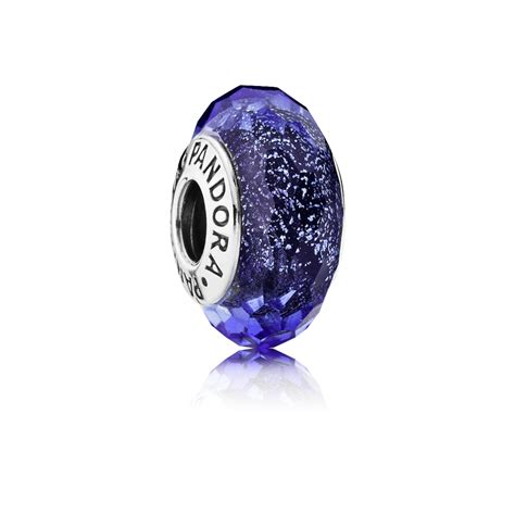 Iridescent Blue Faceted Glass Murano Charm Pandora Uk Pandora