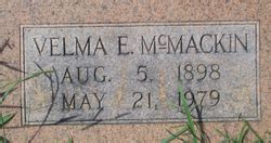 Velma Edith Mcmasters Mcmackin M Morial Find A Grave