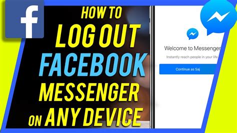 How To Logout Of Facebook Messenger On Any Device Youtube