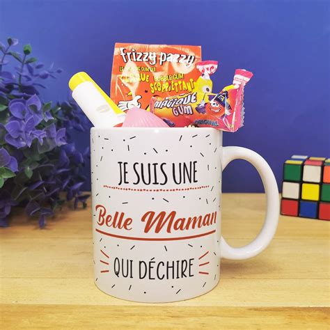 Mug bonbon années 80 Je suis une belle maman qui déchire