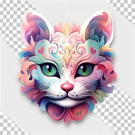 Fond Transparent Avec Un Masque De Chat Au Carnaval Psd Premium