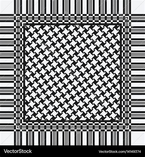 Scarf keffiyeh pattern Royalty Free Vector Image