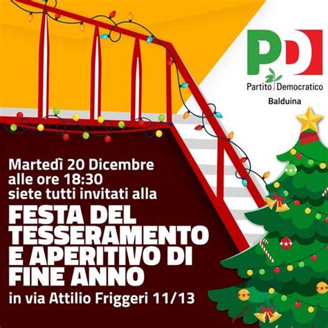 Brindisi Di Auguri E Festa Del Tesseramento Sezione Pd Balduina