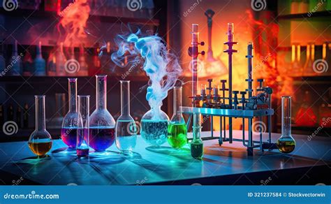 Flask lab equipments stock illustration. Illustration of ...