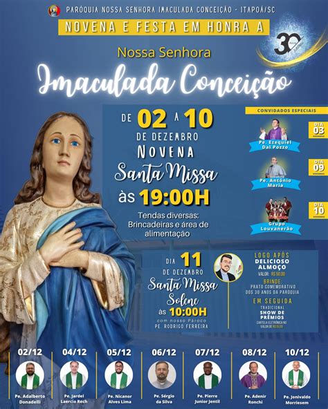 Novena e festa em honra à Nossa Senhora Imaculada Conceição