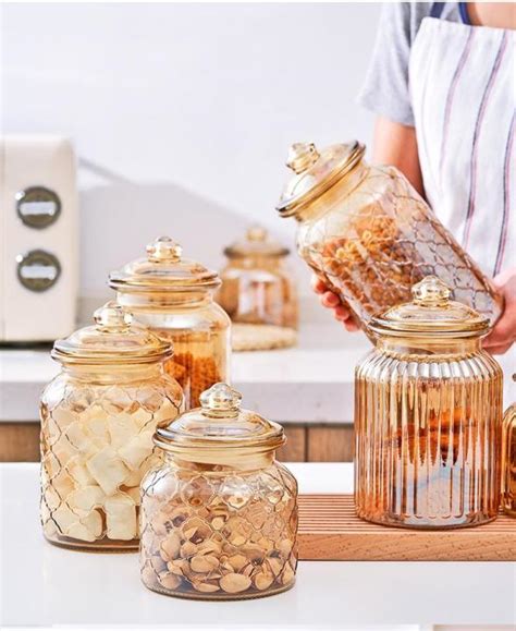 Airtight Glass Jar Cookie Food Storage Container Spice Bottles Balang