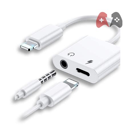 Iphone Aux Adapter 2 In 1 Dual Lightning Headphone Adapter Cable Ky 160 Kin Game Master