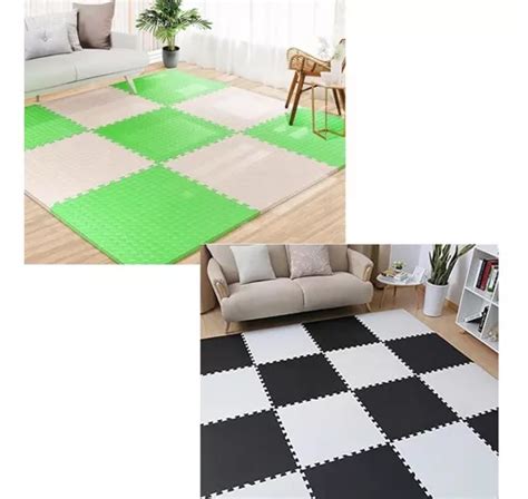 Alfombra Piso Goma Eva 6 Piezas 60x60x12mm Anti Golpes Cuotas sin interés