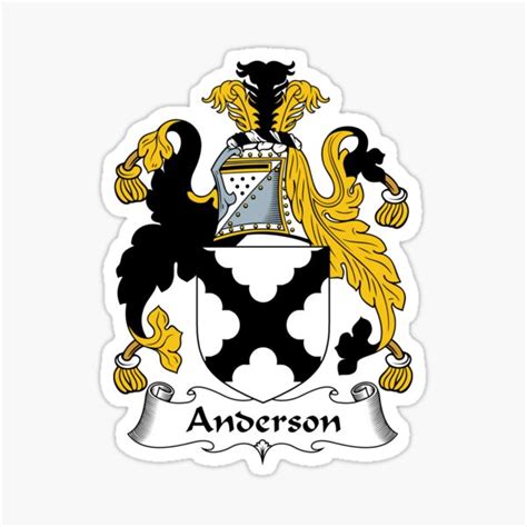 "Anderson Coat of Arms / Anderson Family Crest" Sticker for Sale by ...