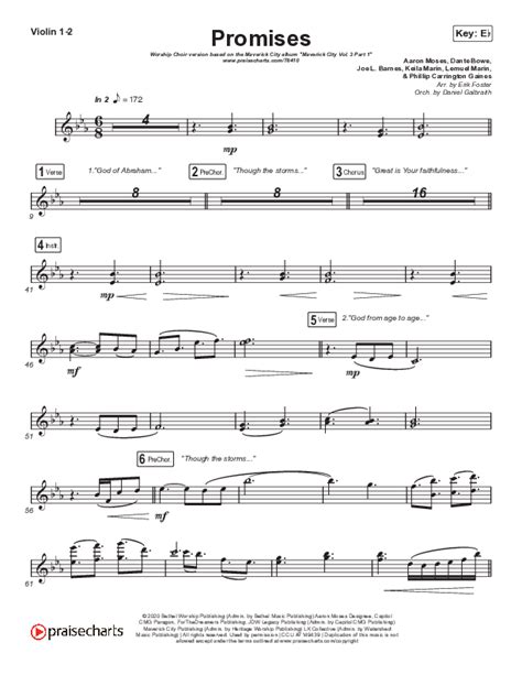 Promises Worship Choir Sab Violin Sheet Music Pdf Maverick City