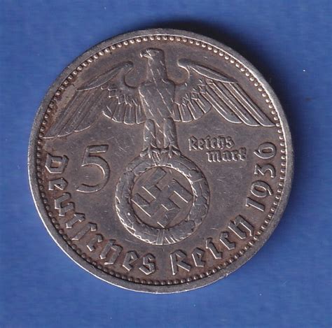 Deutsches Reich Silberm Nze Reichsmark Paul V Hindenburg D