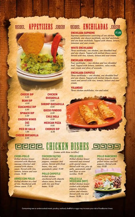 El Mezcal Mexican Restaurant Ocala Menu In Ocala Florida USA