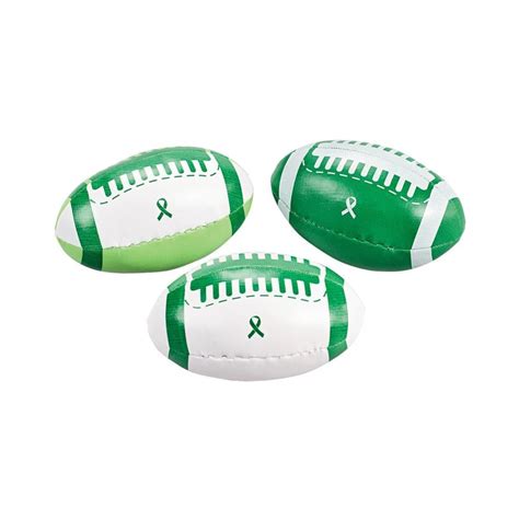 Fun Express Green Ribbon Foam Football Toys Balls Kick Balls