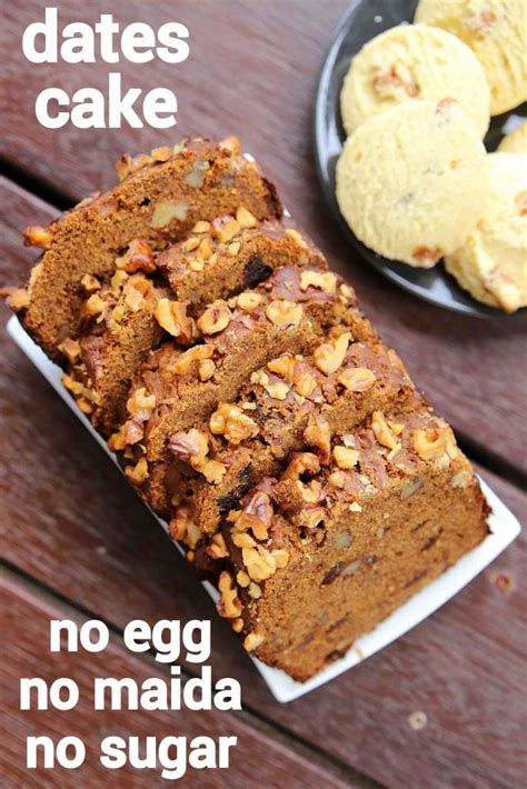 date cake recipe | date walnut cake | eggless date and walnut loaf