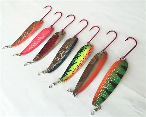 28g 8 5cm Big Spoon Single Hook Bait Pure Copper Metal Double Paint