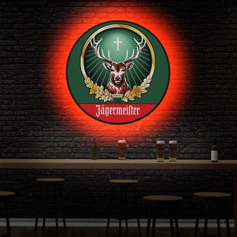 Jagermeister Neon Sign Jagermeister Logo Sign Jagermeister Led Sign