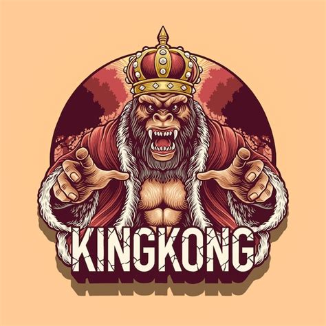 King Kong Character Illustration Premium Vector