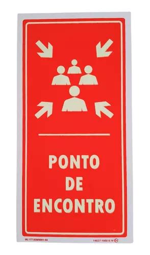 Placa Sinaliza O Ponto De Encontro Fotoluminescente X Mercadolivre