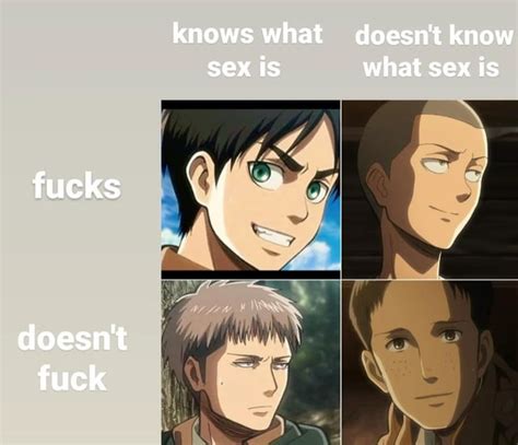 Only Slightly Nsfw Aot Character Sex Chart Gonna Make A Larger One