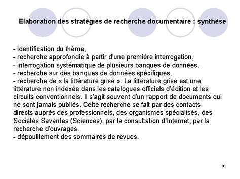 METHODOLOGIE DE LA RECHERCHE DOCUMENTAIRE ET DU TRAITEMENT