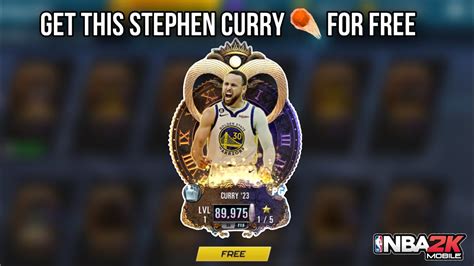 How To Get Stephen Curry For Free In Nba 2k Mobile And Free Gauntlet