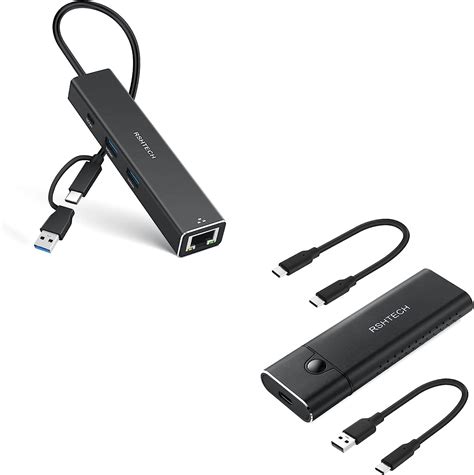 Rshtech Concentrador Usb 32 Gen 2 Con Gigabit Ethernet Usb C De 10 Gbps Y 2