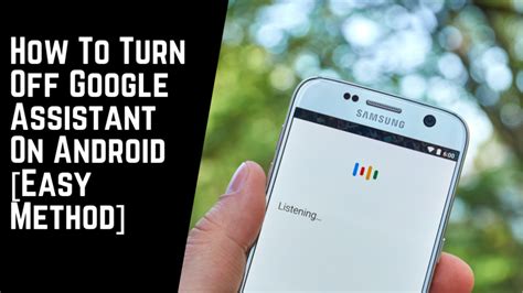 How To Turn Off Google Assistant On Android Easy Method