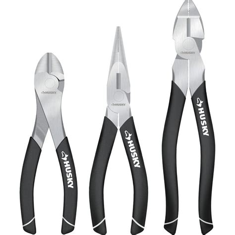 Husky High Leverage Pliers Set 3 Piece 1006 The Home Depot