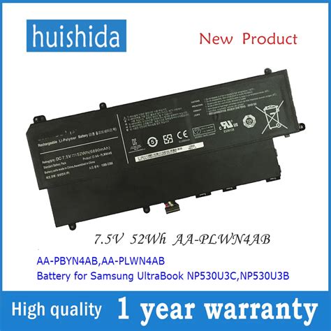 75v 52wh Aa Plwn4ab New Laptop Battery For Samsung Aa Pbyn4ab