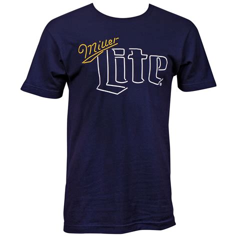 Miller Lite Neon Sign Blue T-Shirt