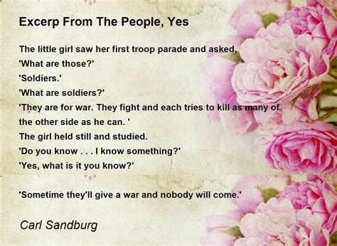 Excerp From The People Yes Excerp From The People Yes Poem By Carl Sandburg