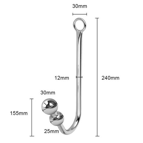 STIMULATEUR PLUG CHAPELET 2 Balls crochet Anal en métal avec boule masseur de Prostate