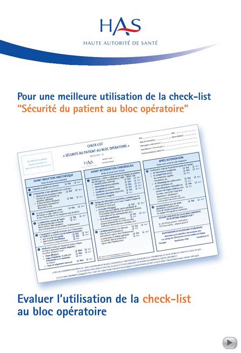 Pdf Evaluer L Utilisation De La Check List Au Bloc Op Ratoire