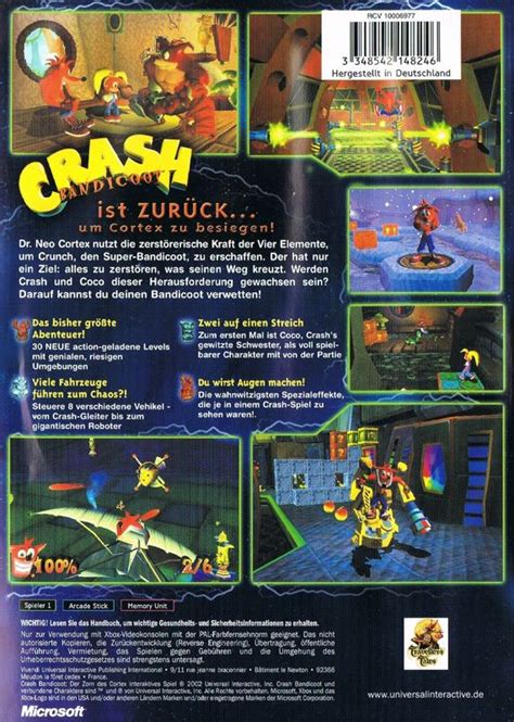 Crash Bandicoot The Wrath Of Cortex Box Cover Art Mobygames