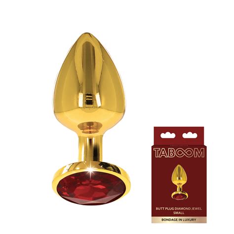 Plug Anal Dourado Cristal Vermelho Taboom Diamond Jewel S My