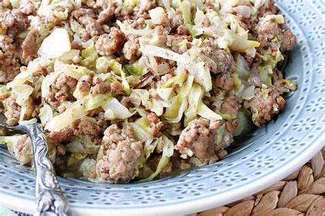 Low Calorie Ground Pork And Cabbage Skillet Kudos Kitchen