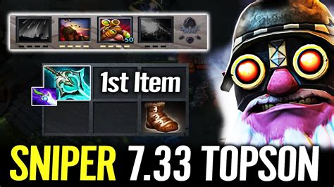 Topson Sniper Right Click Build St Item Disperser New Item Dota