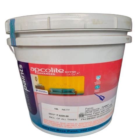 Asian Paints Apcolite Advanced Shyne 10 Ltr At Rs 5220bucket In