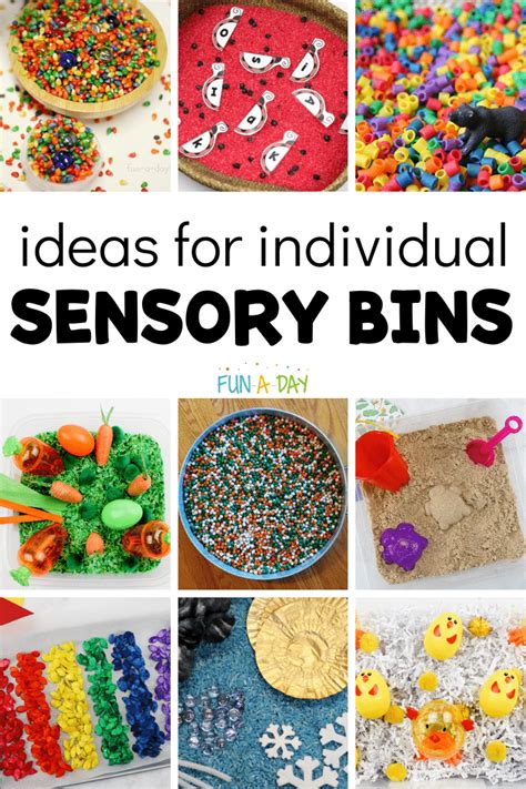 Individual Sensory Bins for Preschool and Kindergarten - Fun-A-Day!