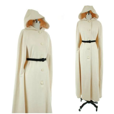 Vintage S Cape Elegant Full Length S Hooded Cape In Etsy Full