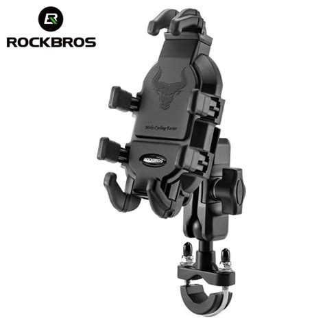 Local DeliveryROCKBROS Motorcycle Phone Holder Stainless Steel Shock