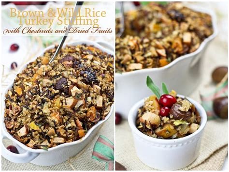 Brown and Wild Rice Turkey Stuffing with Chestnuts and Dried Fruits ...