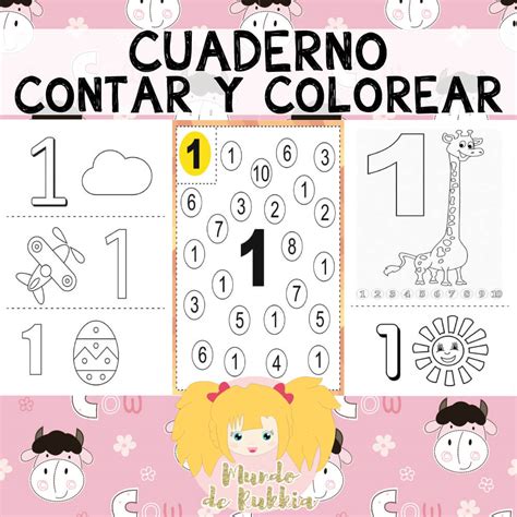 Cuaderno Para Contar Y Colorear Mundo De Rukkia