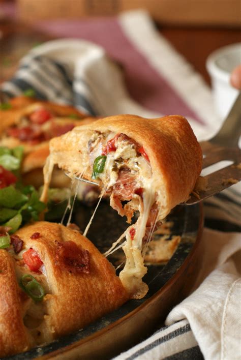 Ultimate Cheesy Chicken Club Crescent Roll Ring The Two Bite Club