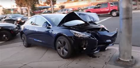 Tesla Model 3 Clears The Unofficial Head On Pole Crash Test Autoevolution