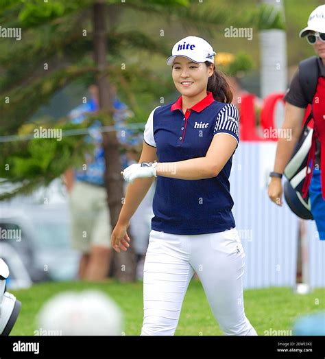 In Gee Chun Smiles As She Walks The Fairway During The Final Round Of