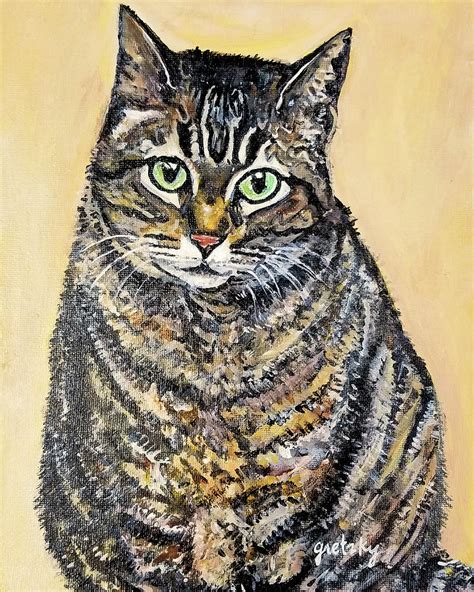 Tabby Cat Painting by Paintings by Gretzky - Fine Art America